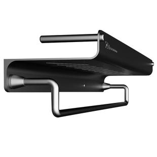 实心太空铝枪灰毛巾架卫生间浴室洗手间淋浴卫浴置物架壁挂一字板