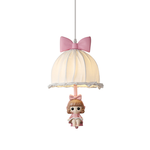 儿童房床头小吊灯女孩卧室现代简约创意卡通ins可爱公主房间护眼