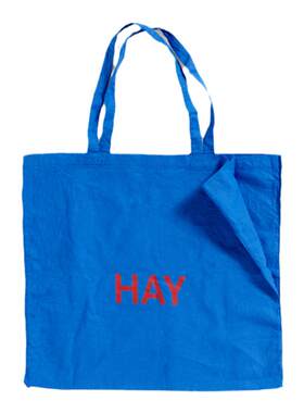 HAY蓝色帆布包购物袋全棉