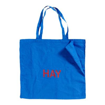 HAY蓝色帆布包购物袋全棉