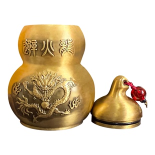 厨房在西北角避火龙瓶子铜葫芦东北摆件橱柜装饰台面柜子创意复古