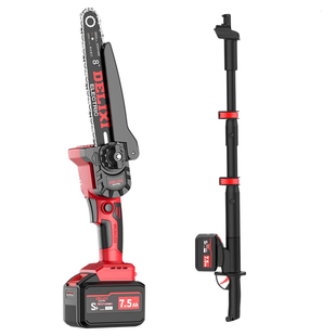 德力西锂电高枝锯电动高枝剪加长杆伸缩充电式修剪果树园林高空锯