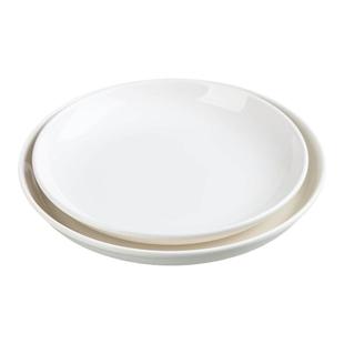 大盘子家用菜盘10英寸2025新款4个装加厚盘 陶瓷深盘网红创意餐盘