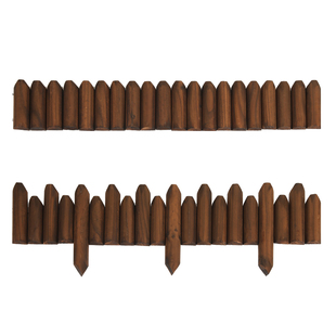 防腐木栅栏花园围栏户外庭院小篱笆花坛装饰菜园围挡护栏地面木头