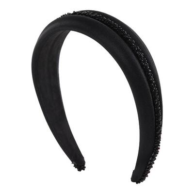 黑绸珠边-韩版高级感串珠发箍
