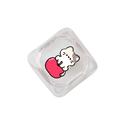 苹果小猫可爱透光MOA机械键帽