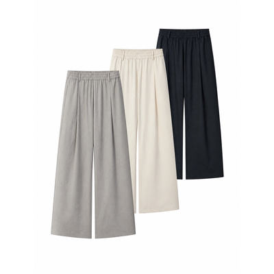 夏季薄款羊毛醋酸莫代尔混纺西裤