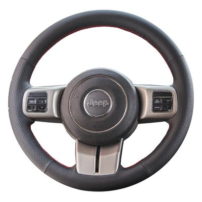 适用于jeep指南者牧马人大切诺基自由光侠客真皮手缝方向盘套全包