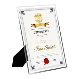 【快速制作】荣誉证书定制A4展示框奖牌玻璃结业证书聘书授权书订制水晶优秀员工奖状专利证件摆台立式竖相框
