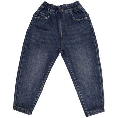 男童加绒牛仔裤子百搭款