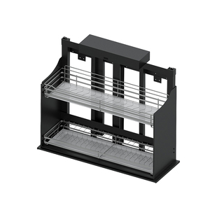 厨房吊柜电动升降拉篮电动吊柜碗碟篮调味拉篮垂直升降碗碟拉篮