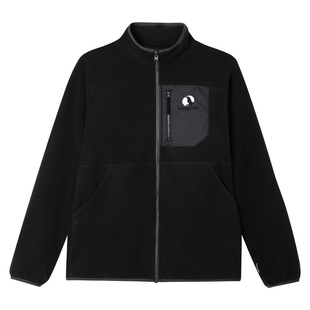 熊猫摇粒绒开衫卫衣男装2026新款宽松抗静电加绒保暖立领抓绒外套