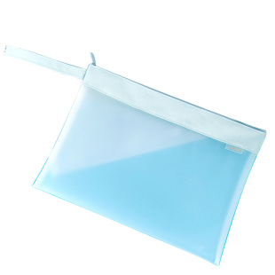 得力文件袋透明档案袋a4学生手提袋大容量试卷收纳袋拉链款TPU加厚防水考试专用袋子作业票据孕检证件资料袋