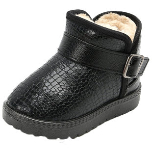 儿童雪地靴男童短靴女童棉鞋宝宝防水防滑加厚加绒保暖2025冬季款