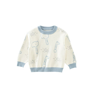 童泰男童毛衣秋冬款加厚宝宝打底线衣儿童纯棉套头针织衫2025新款