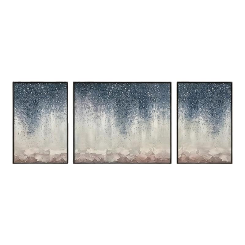 手绘油画肌理星空抽象挂画高级感