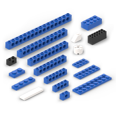 凸点梁方梁机器人考级等级考试零件机械动力电动拼装积木散件