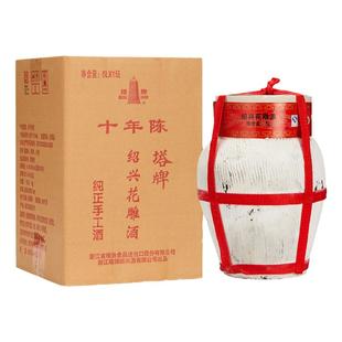 塔牌绍兴黄酒十年陈花雕酒5L坛装手工冬酿半干型加饭酒自饮老酒