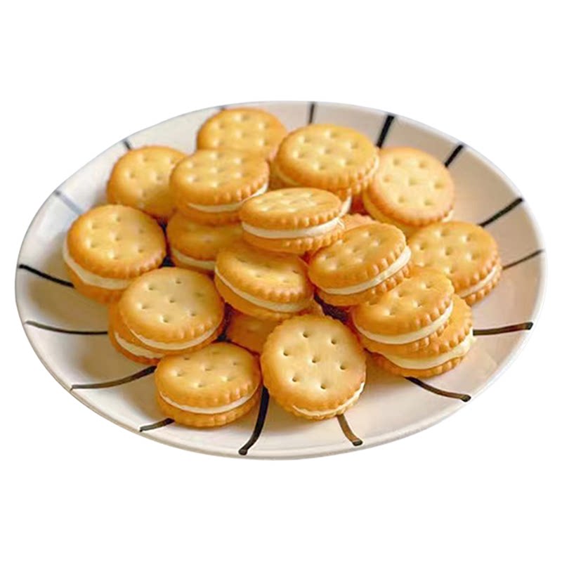 孟令军手工牛轧糖饼干夹心汉堡酥小圆饼干解馋健康零食旗舰店袋装