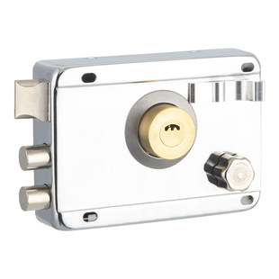 老式门锁家用通用型锁具大门铁门外装木门农村不锈钢牛头卧室入户