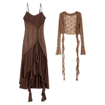 gagaopt修身废土风连衣裙