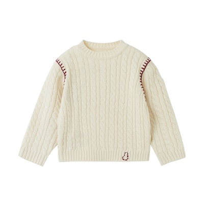 papa爬爬秋季儿童毛衣羊毛套头