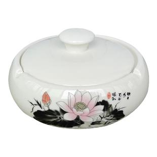 陶瓷火锅砚台带盖书法专用不干墨保湿墨池毛笔搁学生墨盒墨水碟