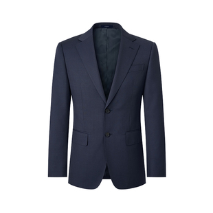 JODOLL乔顿男装羊毛西服26年春商务正装内敛儒雅修身藏蓝色西装