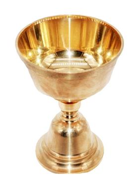 佛堂桌面摆件酥油灯座13号黄铜灯