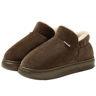 棉拖鞋男士冬季包跟室内家居2026新款高帮加绒防滑保暖棉鞋男外穿