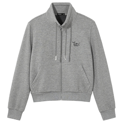 2025年冬季新款女士立领开衫卫衣