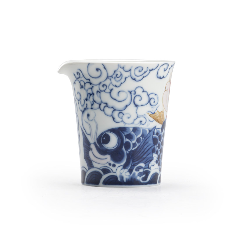 陶瓷公道杯分茶器中式鱼化龙茶海