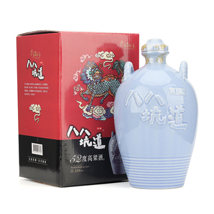八八坑道高粱酒麒麟一公升坛装52度1000ml清香型白酒礼盒装