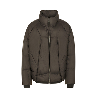 速写男装2025冬立领短款羽绒服