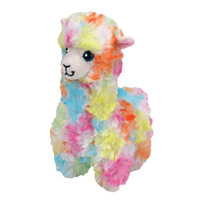 正版美国ty毛绒豆豆宝宝彩色羊驼公仔布娃娃公仔真玩偶生日礼物