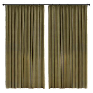 法式绿色绒布窗帘挂钩式遮光2026新款卧室轻奢现代简约客厅复古布