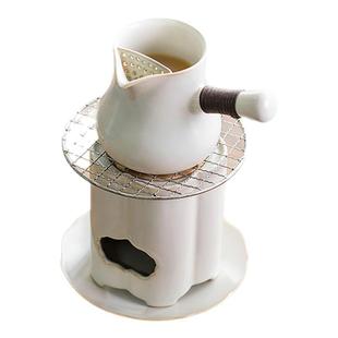 叁旬问鼎碳炉煮茶炭火小木炭煮茶器家用围炉养生苏打釉侧把壶陶壶