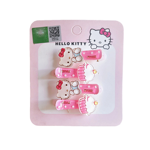 Sanrio三丽鸥HelloKitty凯蒂猫塑料发夹BB夹婴幼儿baby女童发饰