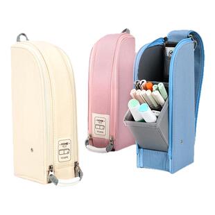 YOME 简约大容量笔袋男女孩2025年新款初中小学生多功能文具盒高中学生用大开口铅笔袋高颜值ins风收纳文具袋