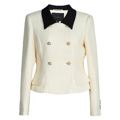 罗衣气质小香风米白色套装