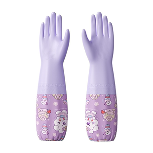 恒品加绒洗碗手套家务女厨房耐用型丁腈橡胶刷碗洗衣服专用食品级