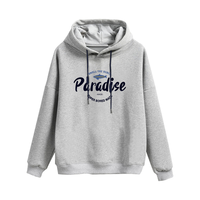 今年流行爆款字母灰色连帽卫衣女