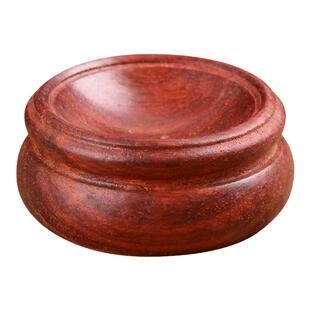 葫芦实木底座天然文玩小葫芦圆形木质托架红木摆件工艺品架子手捻