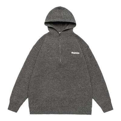 GOGOSOON毛衣秋冬新款连帽针织衫