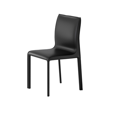 意式极简马鞍皮餐椅轻奢高级感