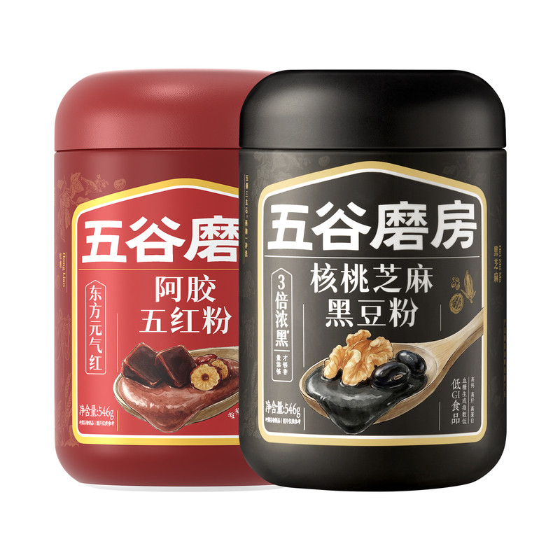 【秒杀】五谷磨房食养阿胶五红粉桃花颜送礼代餐女性气血红枣枸杞
