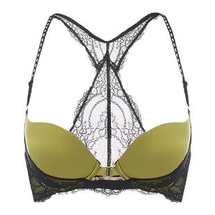 兰卡文美背前系扣文胸聚拢性感内衣女3/4模杯盛夏流光LC11UJ1