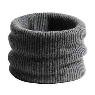 恒源祥秋冬新款山羊绒套头围脖男女纯色针织护颈脖套