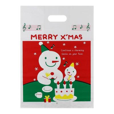 圣诞礼品包装袋可爱雪人马甲袋