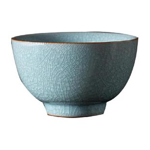 天青汝窑茶杯主人杯单杯茶具杯子套装家用汝瓷品茗杯小号茶盏茶碗